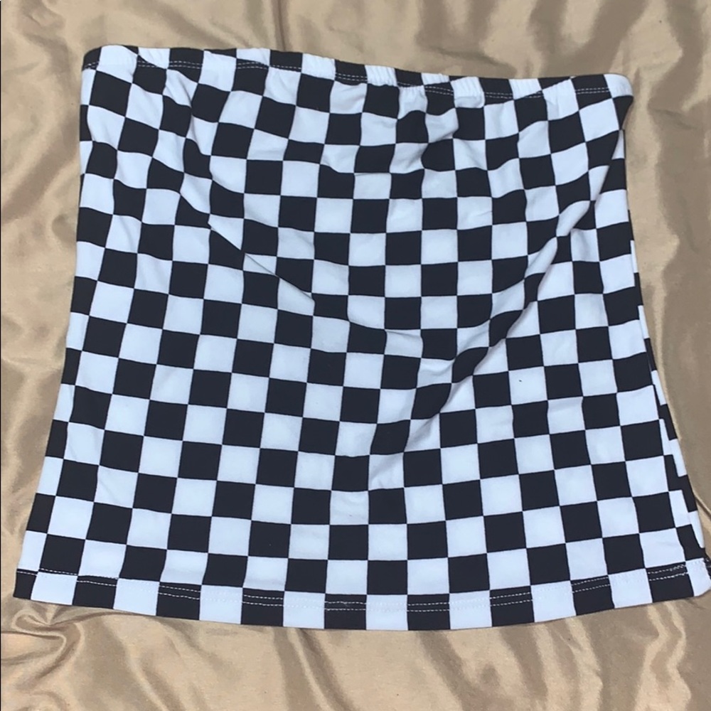 Checkered tube top